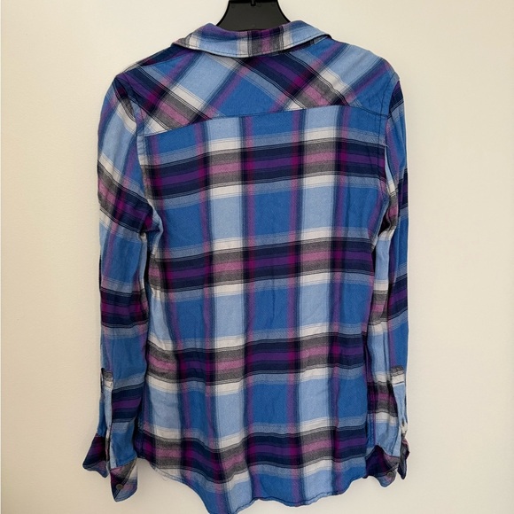 GAP Blue and Purple Plaid Button Down Shirt - Picture 4 of 8